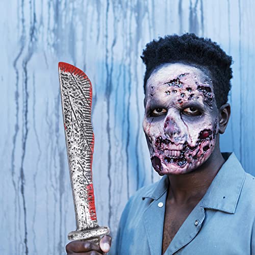SZCXTOP Halloween Bloody Machete Costume Prop Accessory,Cosplay Knives Fake Realistic Bleeding Plastic Knife Toys
