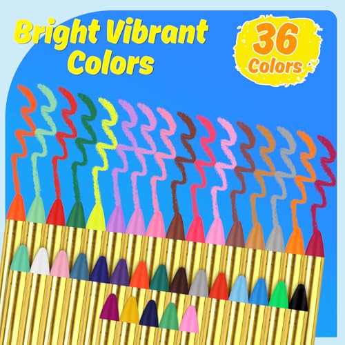 LOKIPA 36PCS Face Paint, Safe & Non-Toxic Face and Body Paint Crayons Face Paint Kids with 5 Stickers for Birthday Makeup Party Supplies, Festivals, Gifts for Kids