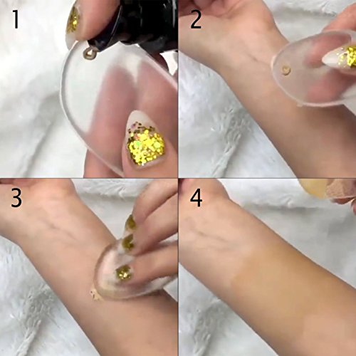 Clear Silicone Makeup Sponge Blenders - 3 Pcs