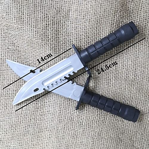 zonzxcv 2 Pcs Toy Plastic Dagger Fake Knife Not Sharp Safety Won't Hurt Tength 9 Inch (With ring)