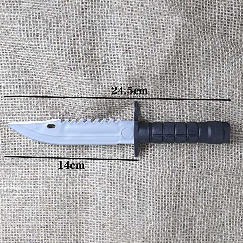 zonzxcv 2 Pcs Toy Plastic Dagger Fake Knife Not Sharp Safety Won't Hurt Tength 9 Inch (With ring)