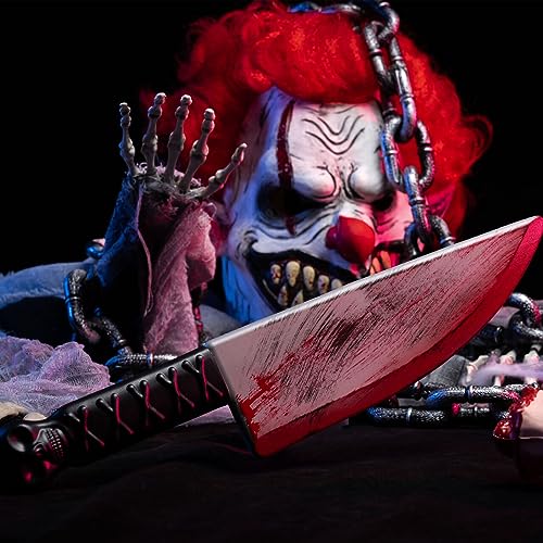 Spooktacular Creations Halloween Bloody Plastic Knife, Fake Knife Toy, Knife Weapon Prop for Halloween Costume Accessories, Horror Costume Prop