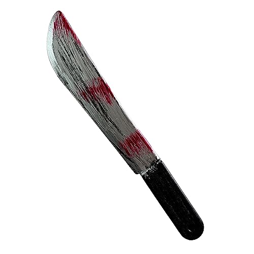 COSTOYFUN Halloween Butcher Knife Props Machete Costumes Role-Playing Horror Realistic Bloody Knife Accessories
