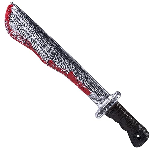 Spooktacular Creations Halloween Fake Machete Prop, Plastic Machete Knife, Fake Knife Weapon Toy for Halloween Costume Accessories, Horror Costume Prop
