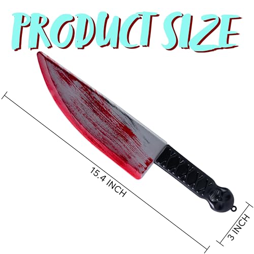 Spooktacular Creations Halloween Bloody Plastic Knife, Fake Knife Toy, Knife Weapon Prop for Halloween Costume Accessories, Horror Costume Prop