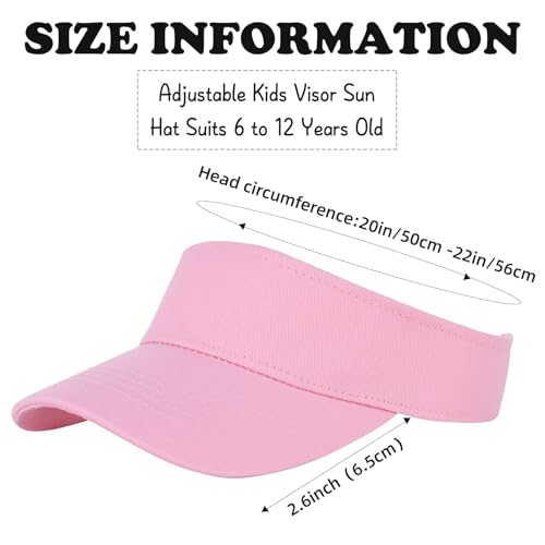 Century Star UPF 50+ Kids Visor Sun Hat Adjustable Girls High Ponytail Tennis Hat Sports Boys Running Golf Visor Cap 1Pc Dark Purple 8-14T