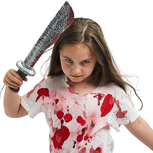 Spooktacular Creations Halloween Fake Machete Prop, Plastic Machete Knife, Fake Knife Weapon Toy for Halloween Costume Accessories, Horror Costume Prop