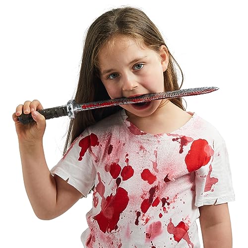 Spooktacular Creations Halloween Fake Machete Prop, Plastic Machete Knife, Fake Knife Weapon Toy for Halloween Costume Accessories, Horror Costume Prop