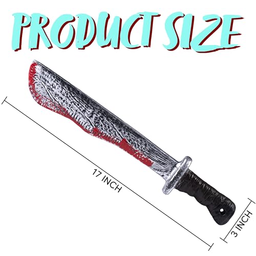 Spooktacular Creations Halloween Fake Machete Prop, Plastic Machete Knife, Fake Knife Weapon Toy for Halloween Costume Accessories, Horror Costume Prop