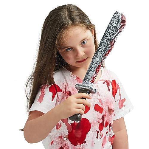 Spooktacular Creations Halloween Fake Machete Prop, Plastic Machete Knife, Fake Knife Weapon Toy for Halloween Costume Accessories, Horror Costume Prop