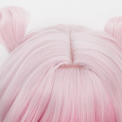 Meguru March 7th New Forms Wig Honkai Star Rail Cosolay Pink Hairs with Two Hairpin for Adult Women Cos March 7th Role Playing Party