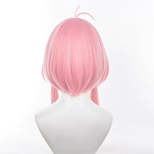 XiongXiongLe Wuthering Waves Taoqi Cosplay Wig Women Costume Pink Middle Long Straight Hairs Wigs with Two Braids for Women Adult Cos Anime Game Party Halloween Christmas(Taoqi)