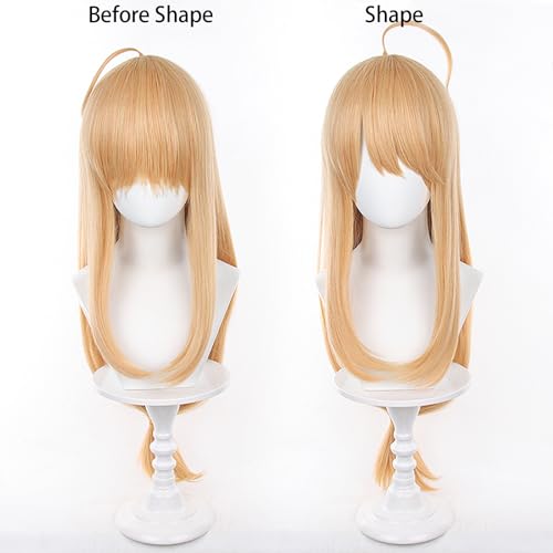 XiongXiongLe Heroes Evolved Susu Cosplay Wig Women Costume Blonde Long Straight Hairs Wigs for Adult Cos Anime Game Party Halloween Christmas(Susu)