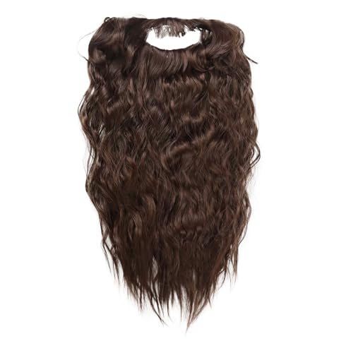 GNIMEGIL Halloween Costume Wigs for Men Long Fluffy Jesus Beard and Wig Christmas Fake Beard Mustache Wigs Elderly Anime Hagrid Cosplay and Theme Parties Forrest Gump Costume