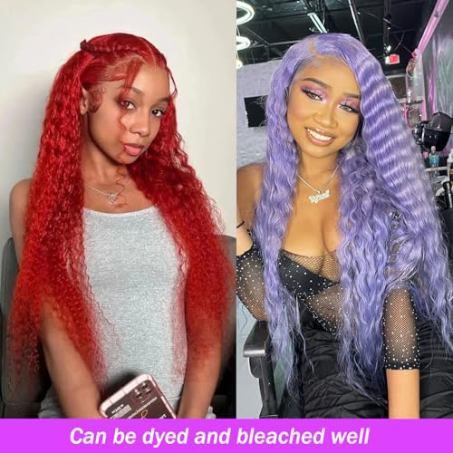 MARUOL 20 Inch 613 Lace Front Wig Deep Wave Blonde 13x6 HD Lace Front Wigs Human Hair Pre Plucked 180% Density 613 Colored Curly Blonde Wig Human Hair Glueless Water Wave Lace Frontal Wigs for Women