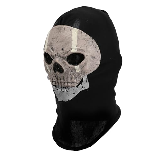 Hqroidd Ghost Mask Skull Mask Cod Mask Balaclava Full Face Headgear Halloween Costume Party Theme Prop for Men Women (Ghost Mask-C)