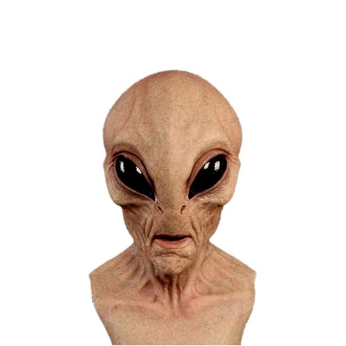 CACHW Alien mask adult Realistic Alien Mask Creepy Halloween Masks For Adult Latex Full Head Party Props Costume