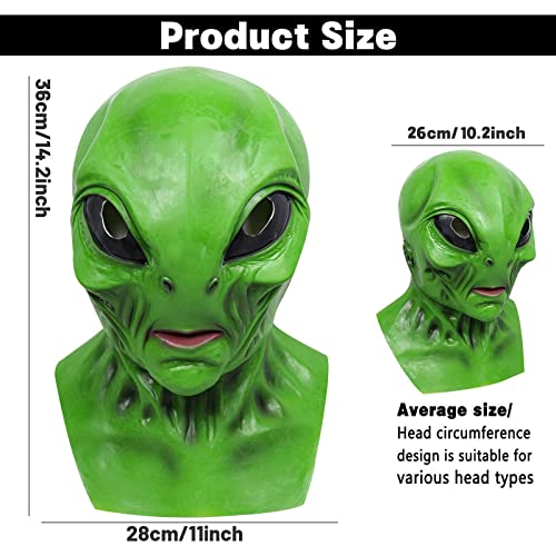 Skull Mask Halloween Halloween Alien Hood Hood Realistic Wrinkled Full Hood Cosplay Costume Props Alien Toys Halloween