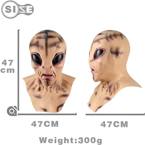 CACHW Alien mask adult Realistic Alien Mask Creepy Halloween Masks For Adult Latex Full Head Party Props Costume