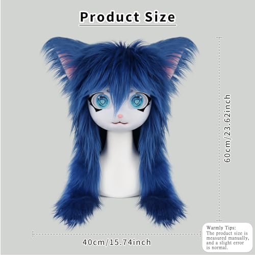 SMILETERNIT Animal Head Cat Fursuit Cut Mask Halloween Masquerade Cosplay Costume Props
