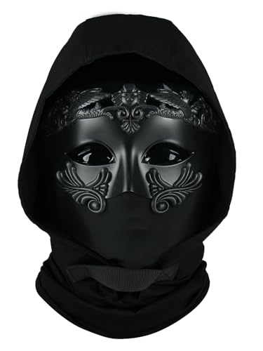 Guayma Masquerade Mask for Men/Women-Roman Greek Venetian Half Face Mask For Halloween Mardi Gras Costume Party Prom Ball (02-BK)