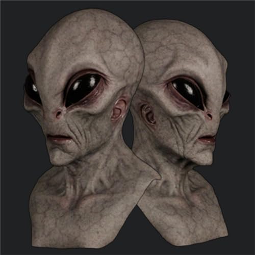 CACHW Alien mask adult Realistic Alien Mask Creepy Halloween Masks For Adult Latex Full Head Party Props Costume