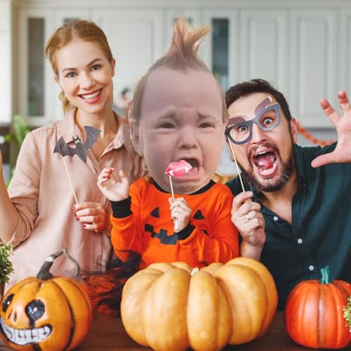 Realistic Crying Punk Baby mask, Giant Baby Head Mask, Creepy and Hilarious Latex Head Maskes, Comfortable Breathable Costume Props for Performances, Cosplay, Prank, Festivals, Performances