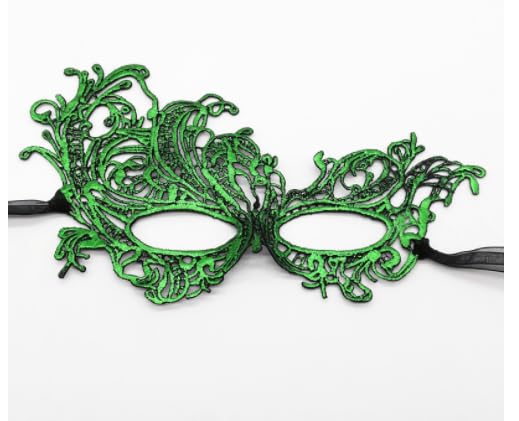 XonyiCos Lace Masquerade Mask for Women - Perfect for Party, Prom, Ball, Mardi Gras and Costume (Green)