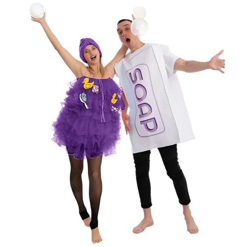 Spooktacular Creations Loofah and Soap Costume for Adult Group or Couples, Halloween Dress Up, Role-play, Carnival Cosplay