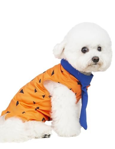 Impoosy Dog Halloween Shirt with Tie Pumpin Pet Clothes Cute Puppy Halloween Costumes Dogs Jumpsuit for Small Dog Shirts (2XL)