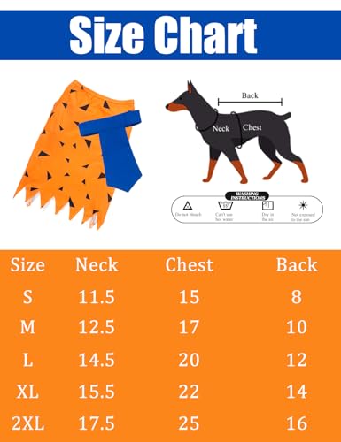 Impoosy Dog Halloween Shirt with Tie Pumpin Pet Clothes Cute Puppy Halloween Costumes Dogs Jumpsuit for Small Dog Shirts (2XL)