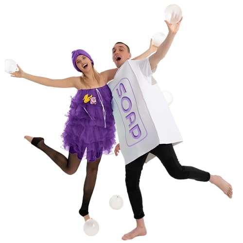 Spooktacular Creations Loofah and Soap Costume for Adult Group or Couples, Halloween Dress Up, Role-play, Carnival Cosplay