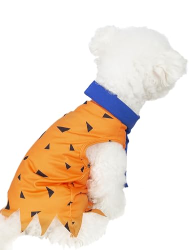 Impoosy Dog Halloween Shirt with Tie Pumpin Pet Clothes Cute Puppy Halloween Costumes Dogs Jumpsuit for Small Dog Shirts (2XL)