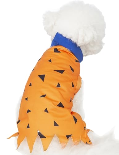 Impoosy Dog Halloween Shirt with Tie Pumpin Pet Clothes Cute Puppy Halloween Costumes Dogs Jumpsuit for Small Dog Shirts (2XL)