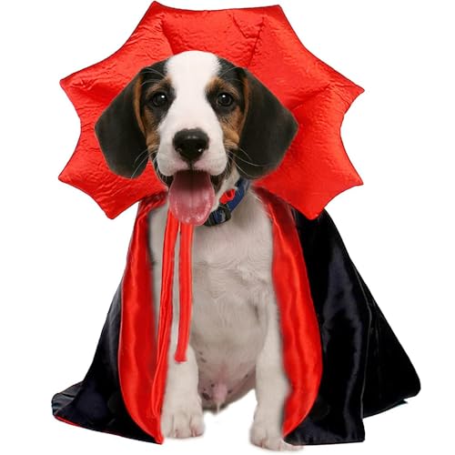 ceepdoogle Halloween Dog Costume Vampire Cape Dogs Cloak Cosplay Costume Pet Costumes Apparel Soft Fabric Interesting Design for Dog Large