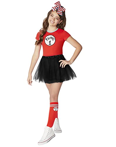 Spirit Halloween Cat in the Hat Kids Thing 1 and Thing 2 Costume | Officially Licensed | Group Costume | Dr. Suess - S