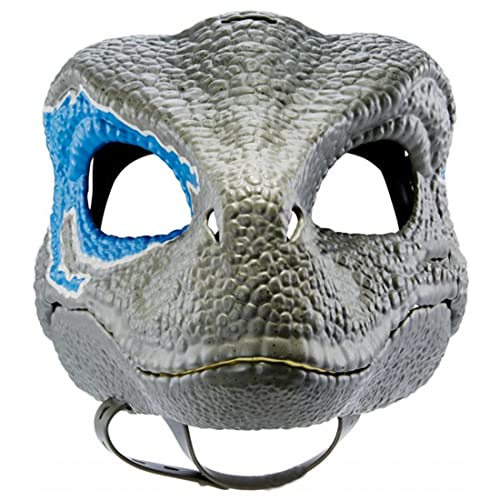 Aisstoye Dino Mask Moving Jaw Open Mouth Latex Rex Dinosaur Headgear Halloween Mask Party Cosplay Costume Mask (A1)