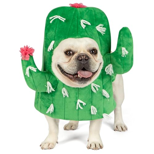 cyeollo Large Dog Costume Cute Cactus Dog Cosplay Funny Costumes Halloween Dog Clothes Holiday Party Outfits for Small Medium Large Dogs, L