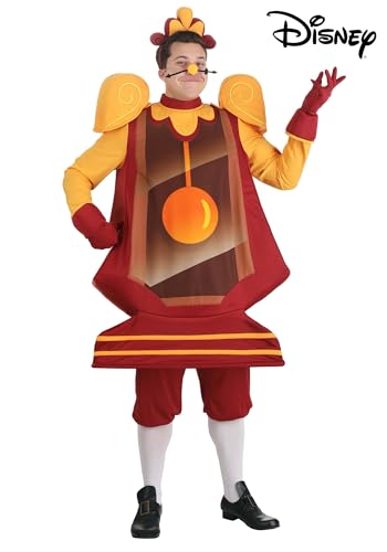 Adult Disney's Beauty and The Beast Cogsworth Authentic Halloween Costume - Perfect for Halloween, Cosplay, and Disney Fans X-Small Brown