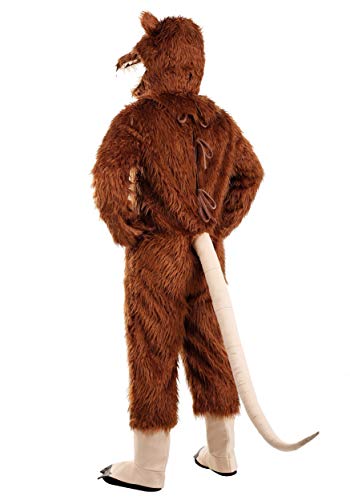 Princess Bride Adult ROUS Halloween Costume for Men with Furry Jumpsuit, Hood, and Shoe Covers | Licensed X-Small Brown