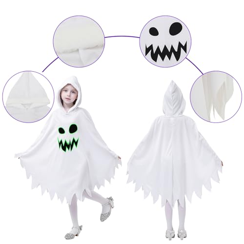 EOZY White Ghost Costume Kids Girls Halloween Scary Cosplay Fancy Dress 4-6 Years