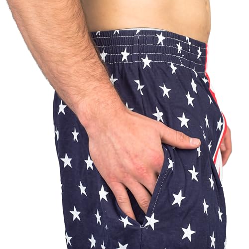 USA American Flag Pajamas Pants Patriotic Stars and Stripes Lounge Halloween Costume Cosplay