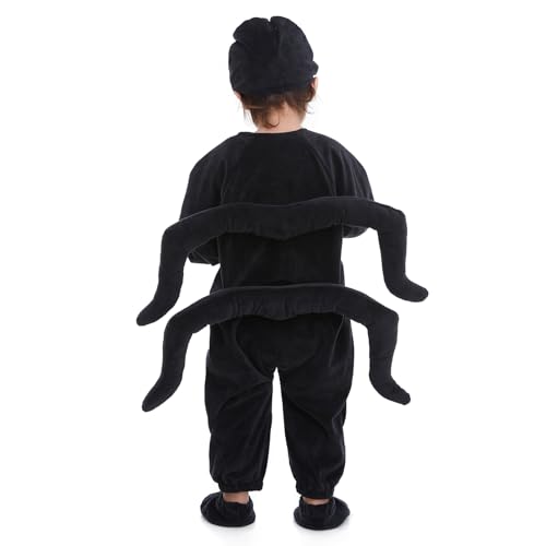 HSCTEK Toddler Spider Costume, Baby Spider Cosplay Boys Girls, Infant Halloween Onesie Costume Newborn 4T