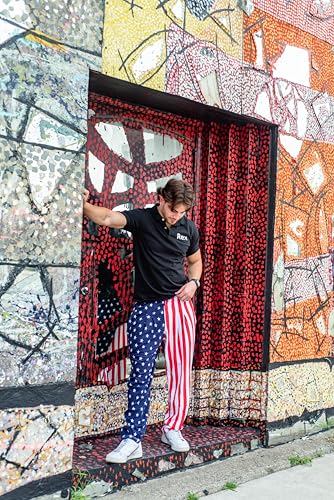 USA American Flag Pajamas Pants Patriotic Stars and Stripes Lounge Halloween Costume Cosplay