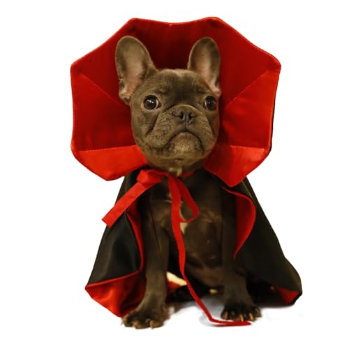 Dog Cat Vampire Cloak Costume for Small Medium Large Dogs Cats, Halloween Dog Costumes Cat Vampire Cloak