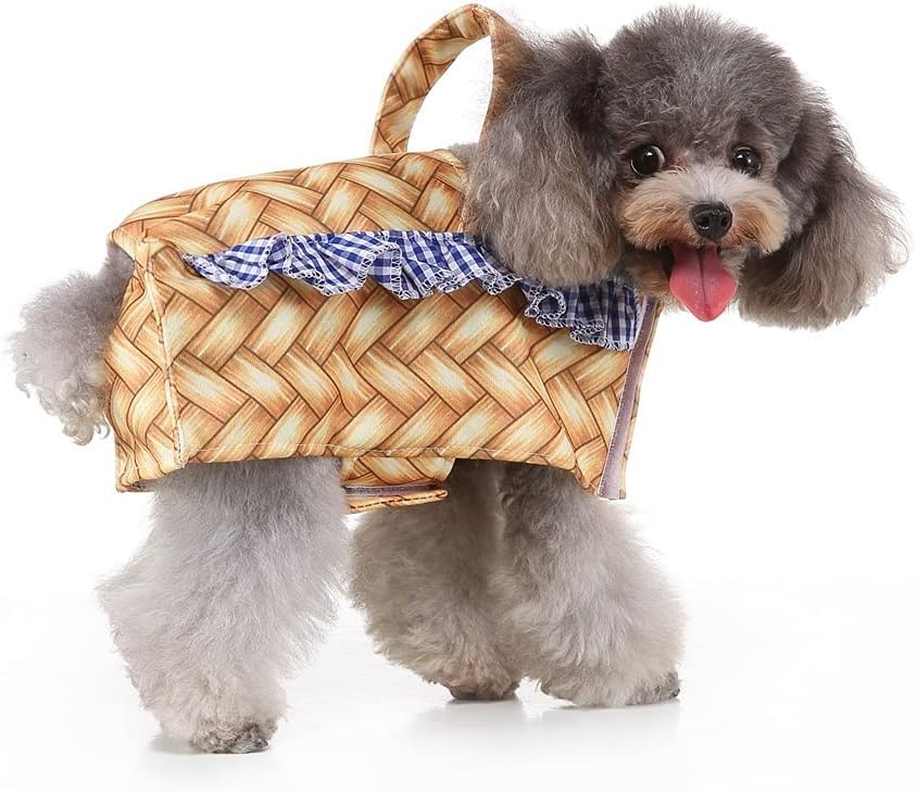 Basket Dog Costume Halloween Dog Costume, Dog Cosplay Costume for Puppy Small Medium Large Dogs