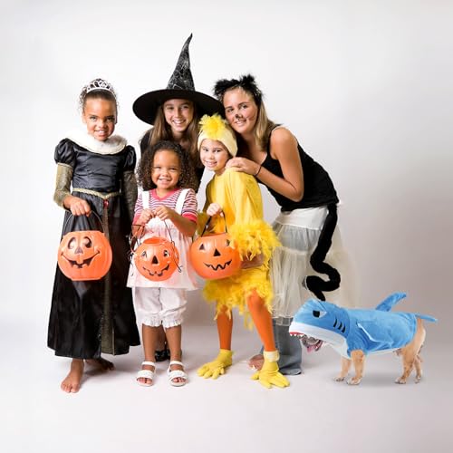 SHIAOMIN Dog Shark Costume - Doggy Halloween Costumes Winter Pet Hoodie Holiday Cospaly Pet Coat for Cats and Small Medium Pets (Blue, XL)