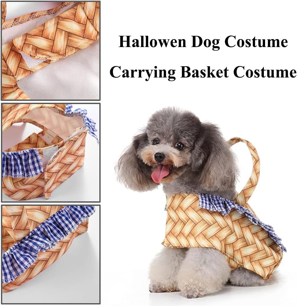 Basket Dog Costume Halloween Dog Costume, Dog Cosplay Costume for Puppy Small Medium Large Dogs