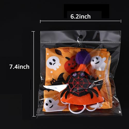 Feierxun Halloween Dog Bandana and Hat Costume Set, Cute Dog Bib Scarf and Spider Hat, Boys and Girls Dog Halloween Bandana for Small Medium Large Dog Halloween Puppy Clothes Dress Up Set Party Decor