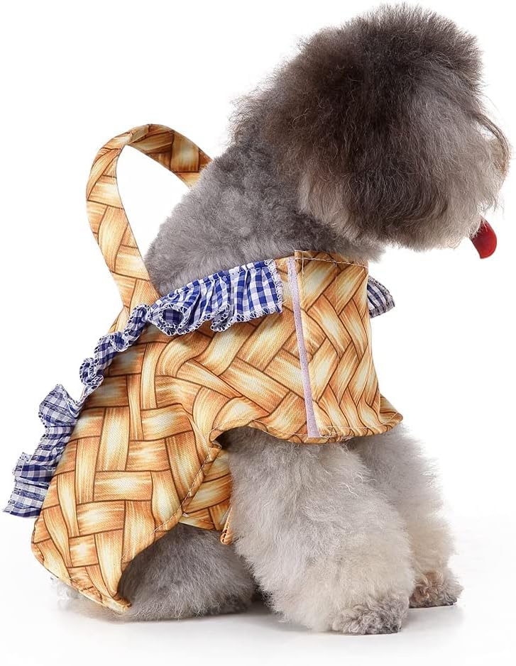 Basket Dog Costume Halloween Dog Costume, Dog Cosplay Costume for Puppy Small Medium Large Dogs